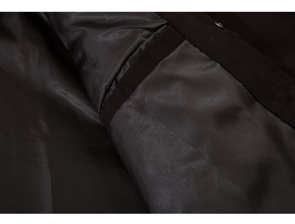 Letter Embroidery Stripe Patchwork Baseball Jacket Men Baggy Retro All-match High Street Bomber Coats Couple Streetwear