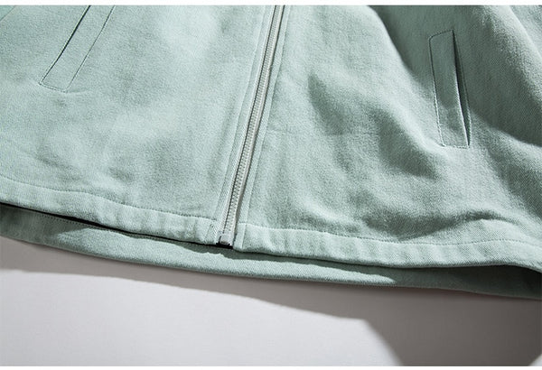 Zipper Jacket Men Robot Embroidery Patchwork Color Varsity Coat Couple Fashion Harajuku College Style Streetwear Autumn