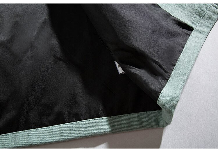 Zipper Jacket Men Robot Embroidery Patchwork Color Varsity Coat Couple Fashion Harajuku College Style Streetwear Autumn