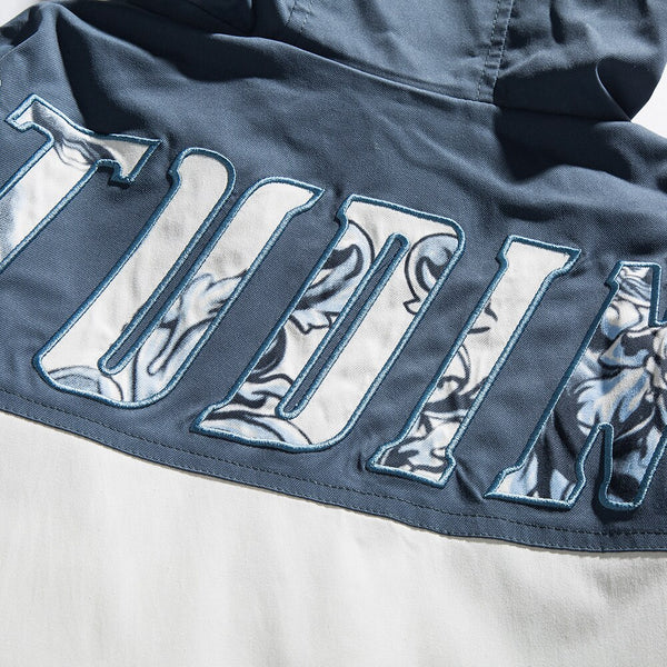 Jacket Men Letter Patch Color Block Zipper Hooded Windbreaker Men Casual Loose Harajuku High Street Outwear Coat Autumn