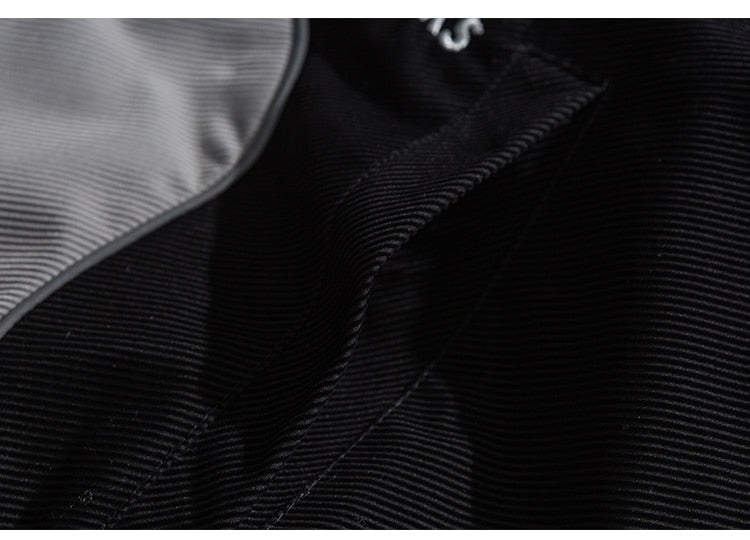 Jacket Men Reflective Strip Patchwork Letter Embroidery Zipper Coat Autumn High Street All-match Fashion Streetwear Men