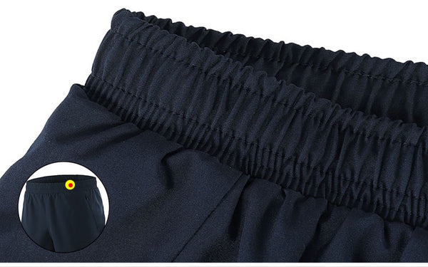 Men Running Shorts 2 in 1 Sports Shorts Quick Dry Active Training Exercise Jogging Gym Shorts With Zipper Pockets