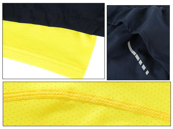 Men Running Shorts 2 in 1 Sports Shorts Quick Dry Active Training Exercise Jogging Gym Shorts With Zipper Pockets