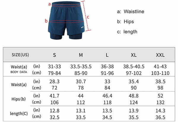 Men Running Shorts 2 in 1 Sports Shorts Quick Dry Active Training Exercise Jogging Gym Shorts With Zipper Pockets
