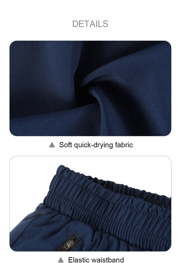 Men Running Shorts 2 in 1 Sports Shorts Quick Dry Active Training Exercise Jogging Gym Shorts With Zipper Pockets