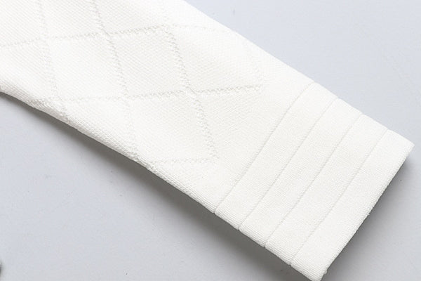 Spring Fall Zipper Knit Cardigan All-Match Black&White Long Sleeve Temperament Women Slim Sweater Outwear Harajuku