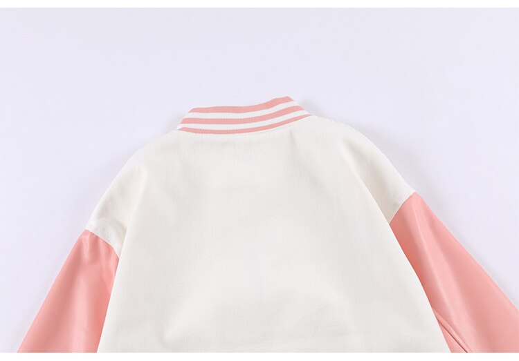 Jacket Men Comics Girl Print Patchwork Color Baseball Jackets College Style Baggy Casual Outwear Cozy Couple Streetwear