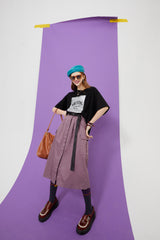 Solid Pure High Waist Casual Women Cotton Midi Skirt,Summer ELF Vintage,Korean Ladies Daily Bottom
