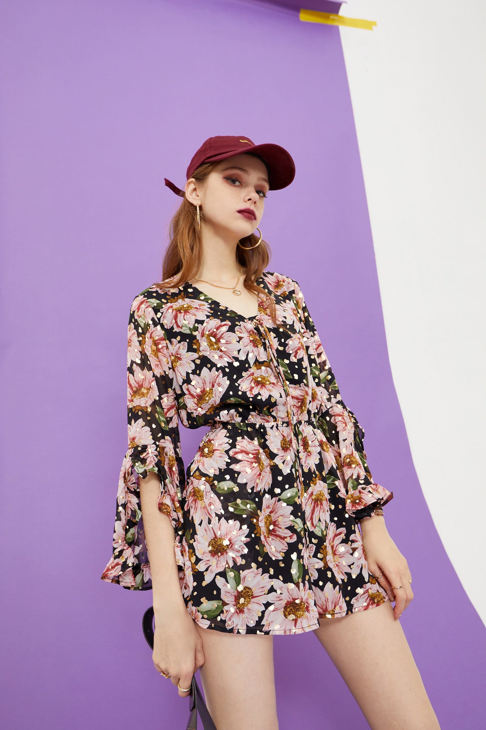 Floral Print Casual Women Vintage Dress,Summer Ruffle Full Sleeve Sweety Ladies Bohemia Holiday Beach Dress | Vimost Shop.