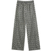 Graphic Print High Waist Casual Wide Leg Pants Autumn Stylish Vintage Straight Fashion Pants | Vimost Shop.