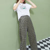 Graphic Print High Waist Casual Wide Leg Pants Autumn Stylish Vintage Straight Fashion Pants | Vimost Shop.