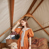 Solid Pure Casual Chic Vintage Dresses Women,Summer ELF Puff Sleeve High Waist Ladies Daily Party Dress | Vimost Shop.