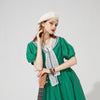 Solid Pure Casual Chic Vintage Dresses Women,Summer ELF Puff Sleeve High Waist Ladies Daily Party Dress | Vimost Shop.
