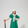 Solid Pure Casual Chic Vintage Dresses Women,Summer ELF Puff Sleeve High Waist Ladies Daily Party Dress | Vimost Shop.