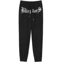 Solid Letter High Waist Straight Casual Women Harem Trouser,Autumn Chic Pure Korean Ladies Basic Daily Bottom