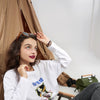 Harajuku Cartoon Print Casual T-Shirts Women Autumn Full Sleeve Korean Ladies Basic Daily Tee | Vimost Shop.