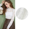 Solid Pure Contrast Lace Casual Chiffon Blouse Women,Autumn Full Sleeve Female,Basic Daily Vintage Top | Vimost Shop.