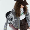 Graphic Jacquard Chic Single Breasted Knit Casual Women Cardigan Autumn Vintage Full Sleeve Daily Top | Vimost Shop.