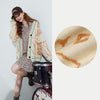 Graphic Jacquard Chic Single Breasted Knit Casual Women Cardigan Autumn Vintage Full Sleeve Daily Top | Vimost Shop.