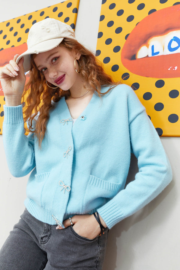 Solid Pure Chic Single Breasted Knit Casual Women Cardigan Autumn Vintage Full Sleeve Girly Sweety Basic Daily Top | Vimost Shop.