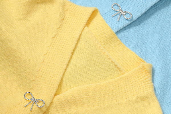 Solid Pure Chic Single Breasted Knit Casual Women Cardigan Autumn Vintage Full Sleeve Girly Sweety Basic Daily Top | Vimost Shop.
