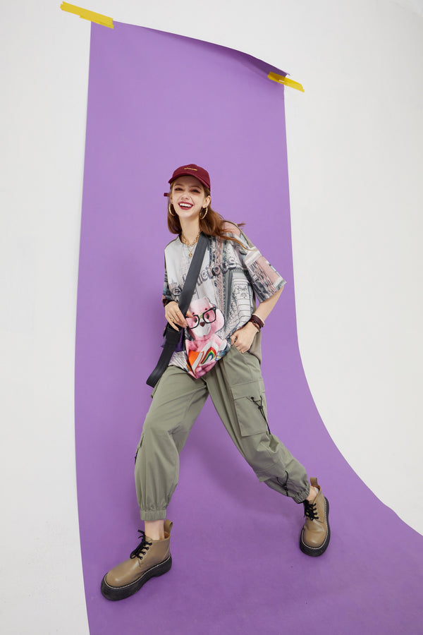 Solid High Waist Straight Casual Women Safari Pants Summer ELF Minimalist Pure Korean Ladies Basic Daily Trouser | Vimost Shop.