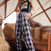 Plaid British High Waist Straight Casual Women Pants Summer Minimalist Korean Ladies Daily Basic Wide Leg Trouser | Vimost Shop.