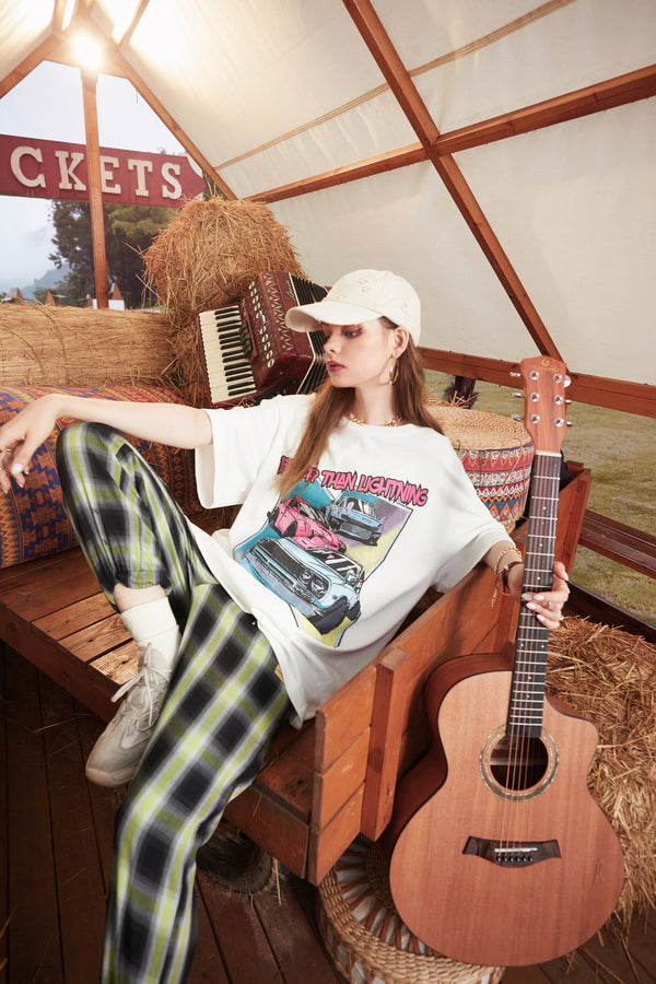 Plaid British High Waist Straight Casual Women Pants Summer Minimalist Korean Ladies Daily Basic Wide Leg Trouser | Vimost Shop.