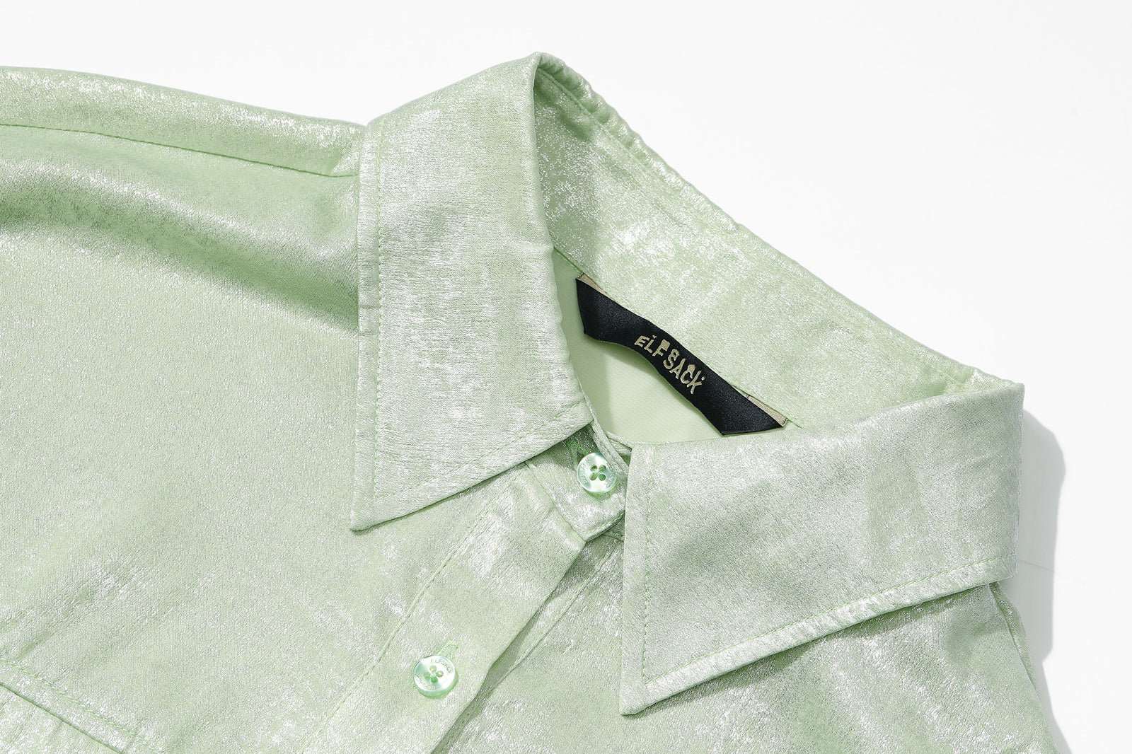 Solid Pure Chic Single Breasted Casual Satin Shirt Women,Autumn Vintage Stylish,Korean Ladies Daily Chiffon Top | Vimost Shop.