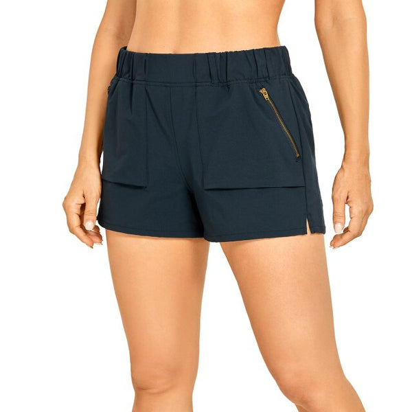 Women's Water Resistant Stretch Hiking Shorts with Pockets Breathable Quick Dry Shorts with Belt - 6 Inches