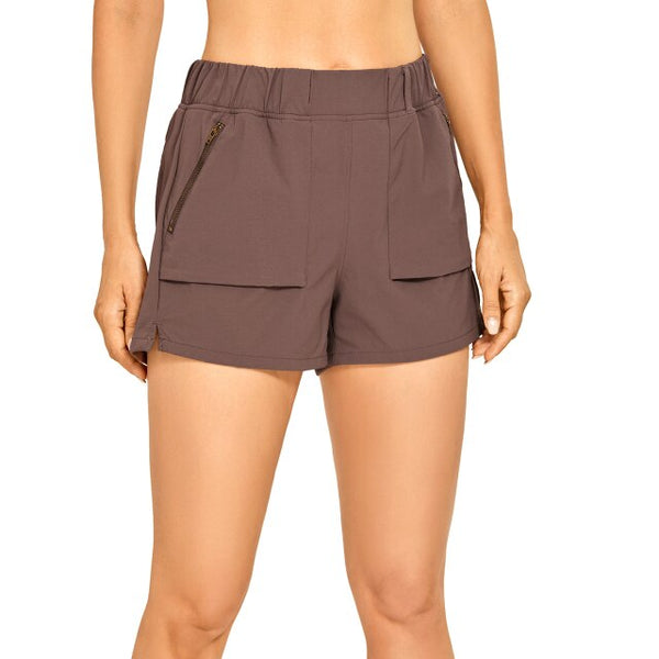 Women's Water Resistant Stretch Hiking Shorts with Pockets Breathable Quick Dry Shorts with Belt - 6 Inches