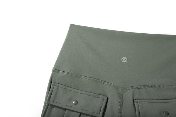 Women's Naked Feeling Cargo Workout Leggings 25 Inches - High Waisted Athletic Yoga Pants with 4 Pockets