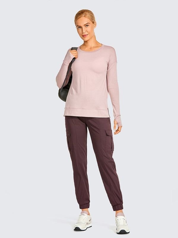 Lightweight Drawstring Athletic Cargo Pants Casual Travel Sweatpants with Zipper Pockets