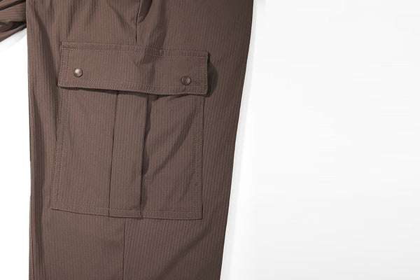 Lightweight Drawstring Athletic Cargo Pants Casual Travel Sweatpants with Zipper Pockets