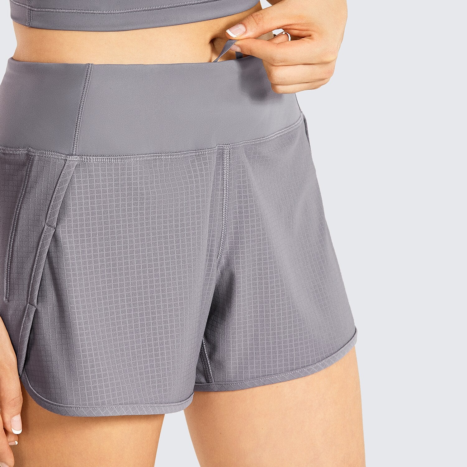 Women's Quick-Dry Workout Running Athletic Sports Shorts with Zip Pocket - 4 Inches