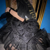 Solid Pure High Waist Casual Women Midi Mesh Skirts,Spring ELF Vintage Contrast Lace,Ladies Basic Daily Bottom
