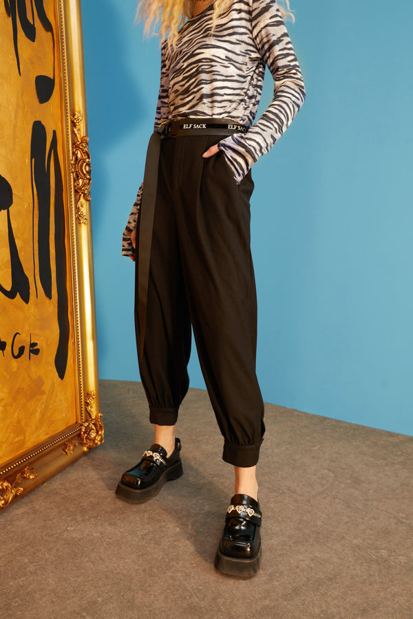 Solid Minimalist Straight Casual Women Harem Trousers,Spring ELF Pure High Waist Korean Ladies Basic Daily Bottom