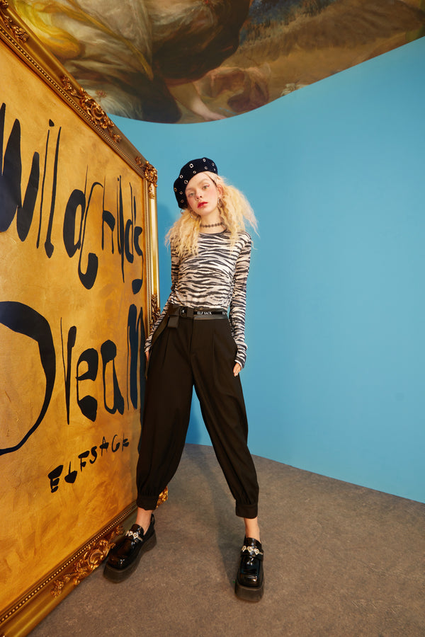 Solid Minimalist Straight Casual Women Harem Trousers,Spring ELF Pure High Waist Korean Ladies Basic Daily Bottom