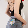 Solid Cartoon Applique Raw Hem Women Casual Denim Shorts,Spring ELF Pure High Waist,Ladies Basic Daily Bottoms