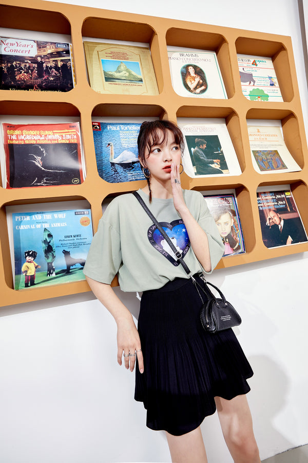 Solid Pure High Waist Casual Women Multi-Layered Mini Skirts,Summer ELF Vintage,Ladies Daily Bottom