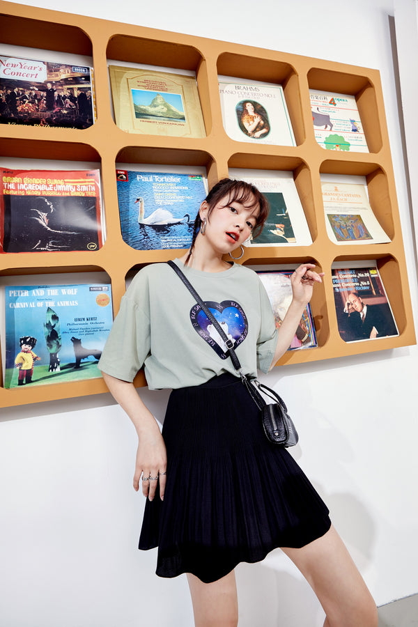 Solid Pure High Waist Casual Women Multi-Layered Mini Skirts,Summer ELF Vintage,Ladies Daily Bottom