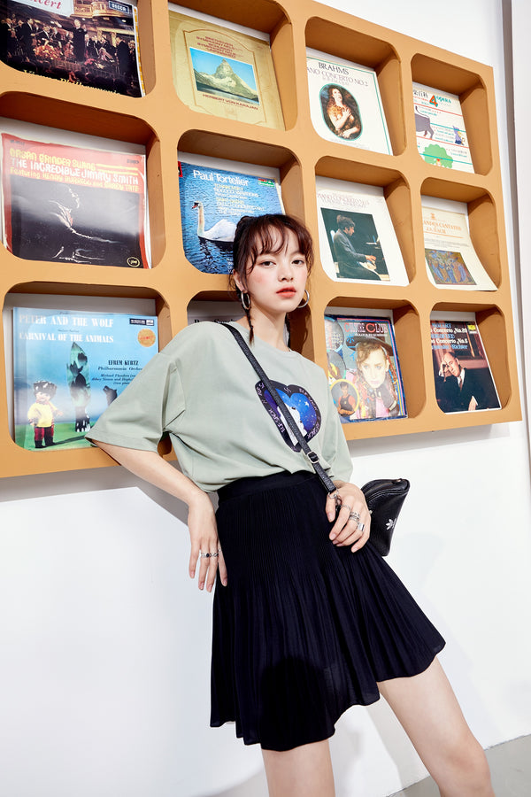 Solid Pure High Waist Casual Women Multi-Layered Mini Skirts,Summer ELF Vintage,Ladies Daily Bottom