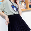 Solid Pure High Waist Casual Women Multi-Layered Mini Skirts,Summer ELF Vintage,Ladies Daily Bottom