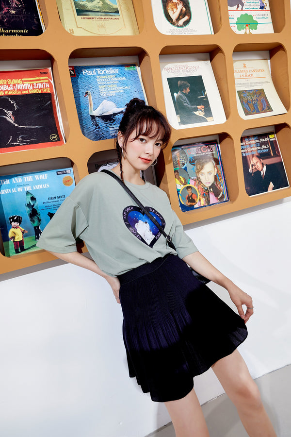 Solid Pure High Waist Casual Women Multi-Layered Mini Skirts,Summer ELF Vintage,Ladies Daily Bottom