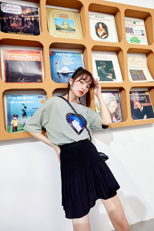 Solid Pure High Waist Casual Women Multi-Layered Mini Skirts,Summer ELF Vintage,Ladies Daily Bottom