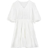 Solid Pure Casual Midi Ruffle Dresses Women,Spring ELF Vintage Lantern Sleeve High Waist Ladies Daily Summer Dress