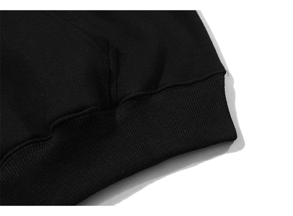 Hoodie Men Diamond Harajuku Letter Graphic Print Plus Velvet Pullover Men Punk Hipster Fashion Casual Couple Streetwear