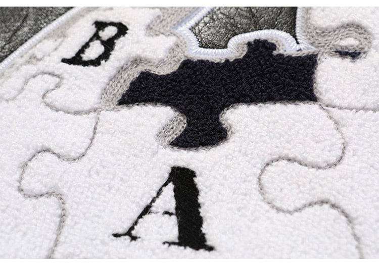 Jacket Men Letter Embroidery Patch Leather Coats Autumn Retro Baggy Punk Fashion Cool Jackets Outwear Couple Streetwear