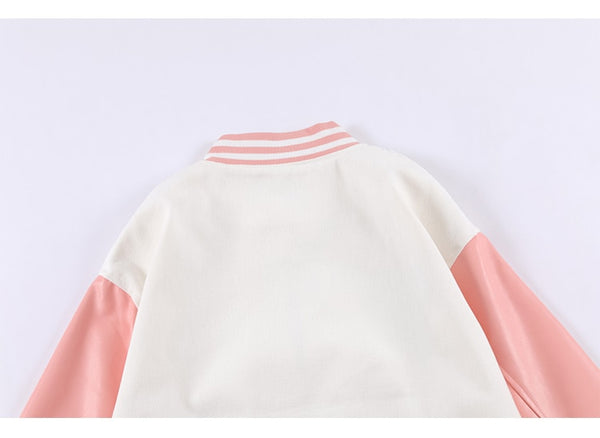 Jacket Men Furry Cartoon Comics Girl Letter Outwear Oversized College Style Hipster Coats All-match Streetwear