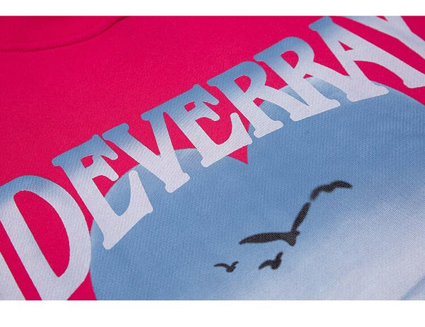 Hoodie Men Harajuku Gradient Letter Print Hooded Sweatshirt Couple Fashion High Street Loose Pullover Winter Streetwear